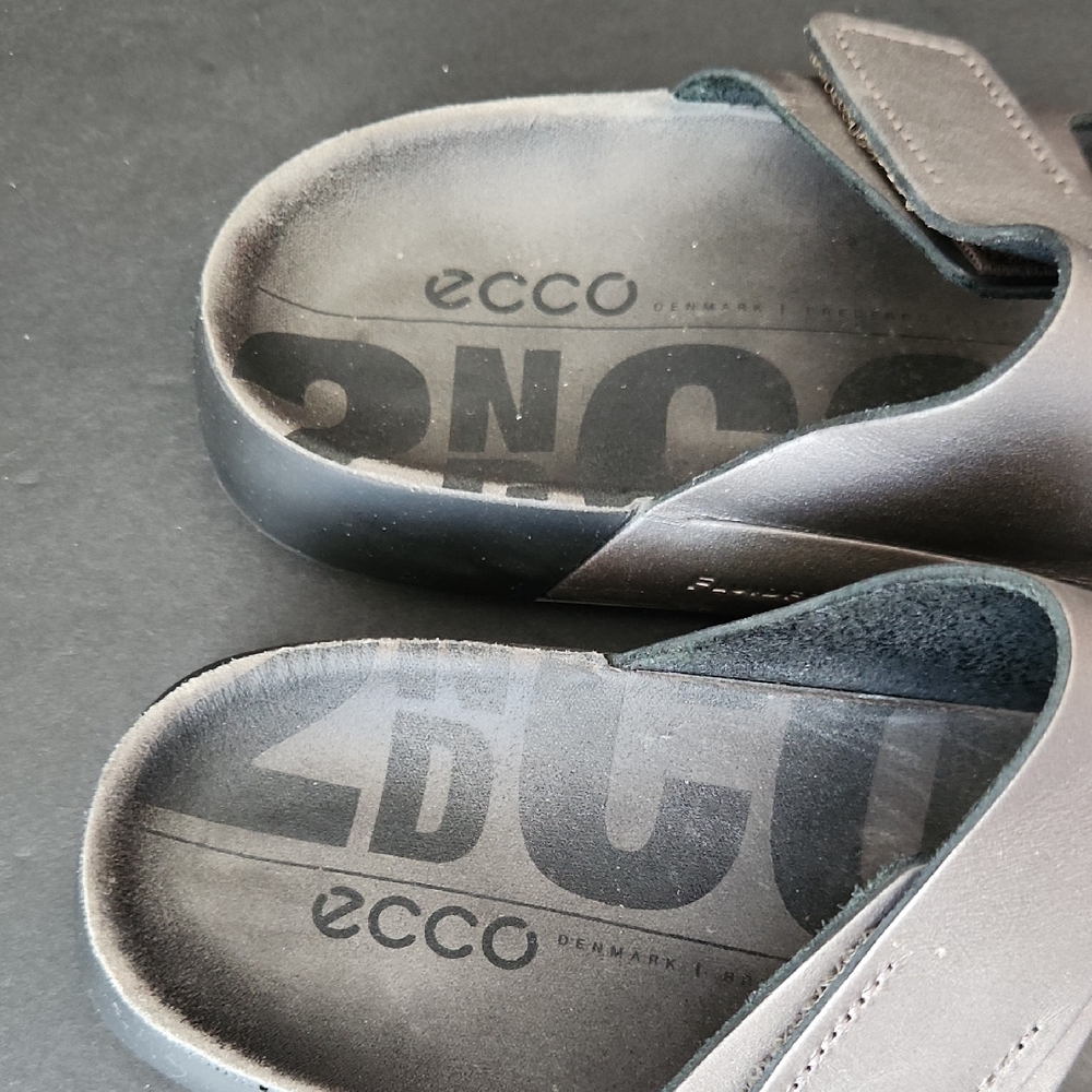 Ecco Cozmo Two Band Strap Slide Slip On Sandals Woodrose Womens EU 41 10-10.5 - Picture 6 of 10